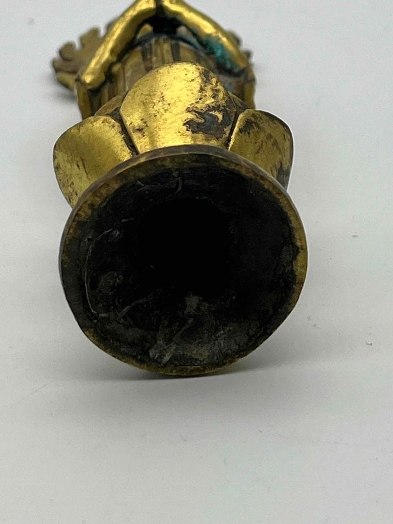 北魏時代 金銅観音菩薩立像 铜鎏金 金銅仏 唐物 仏教用品 仏像(