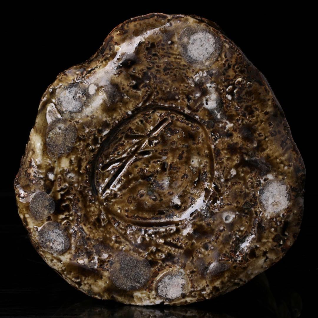 塚本治彦】美濃伊賀花生 共箱 落款 略歴付 花器 花瓶 花入 壺 美濃