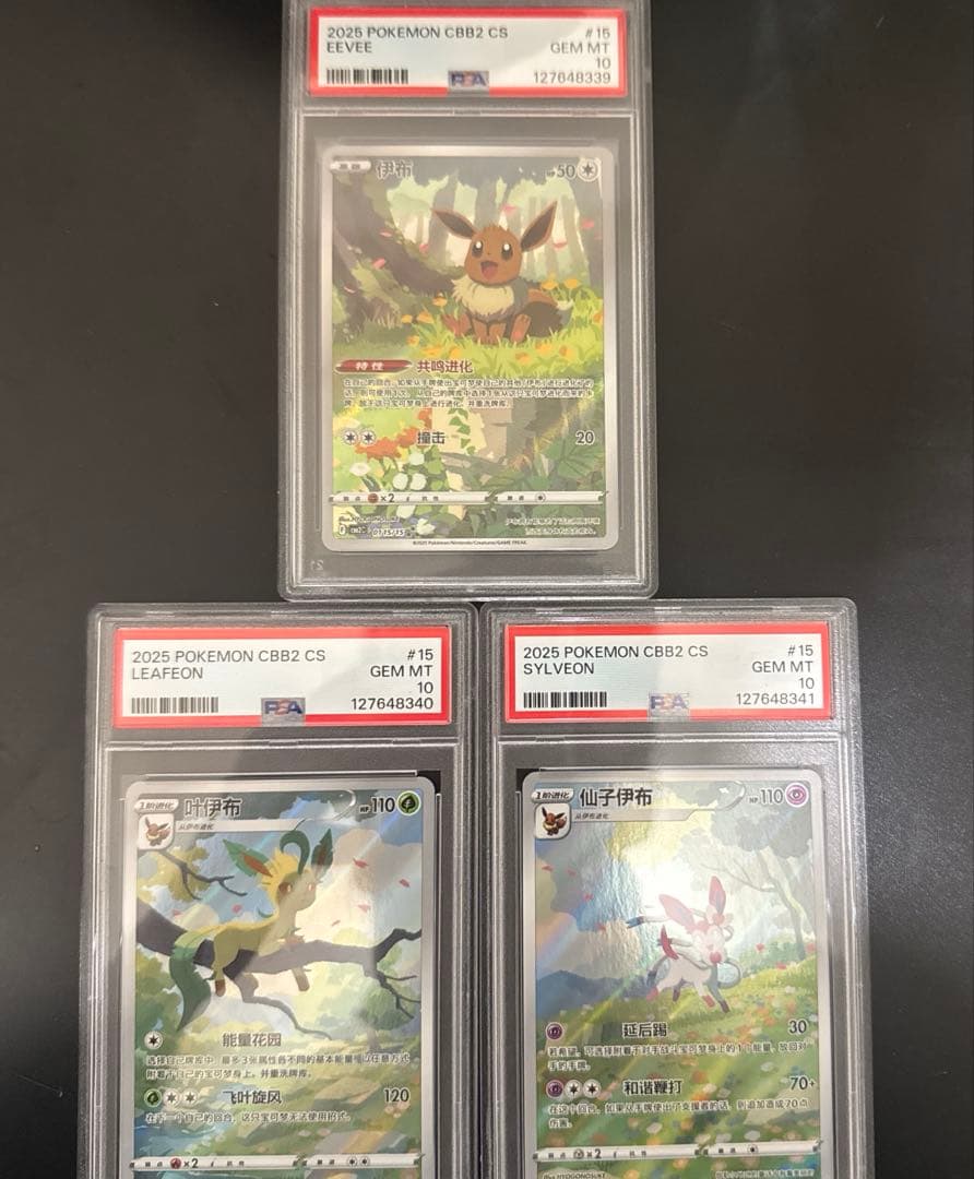 PSA10 4連番イーブイブラッキーニンフィアリーフィア中国語 PSA10 連番