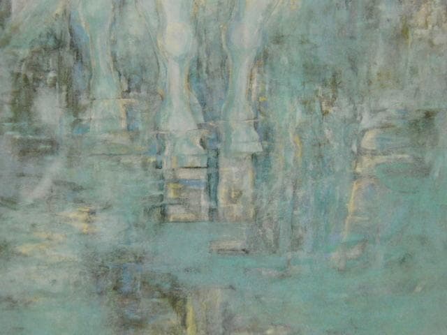 吉村年代、【水あかり】、希少な額装用画集画、新品高級額 額装付