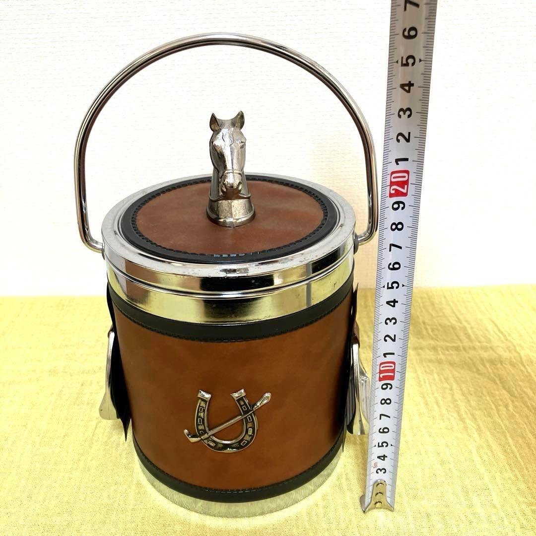 アイスペール 氷入れ 馬 馬蹄 昭和レトロ ビンテージ 晩酌 小道具
