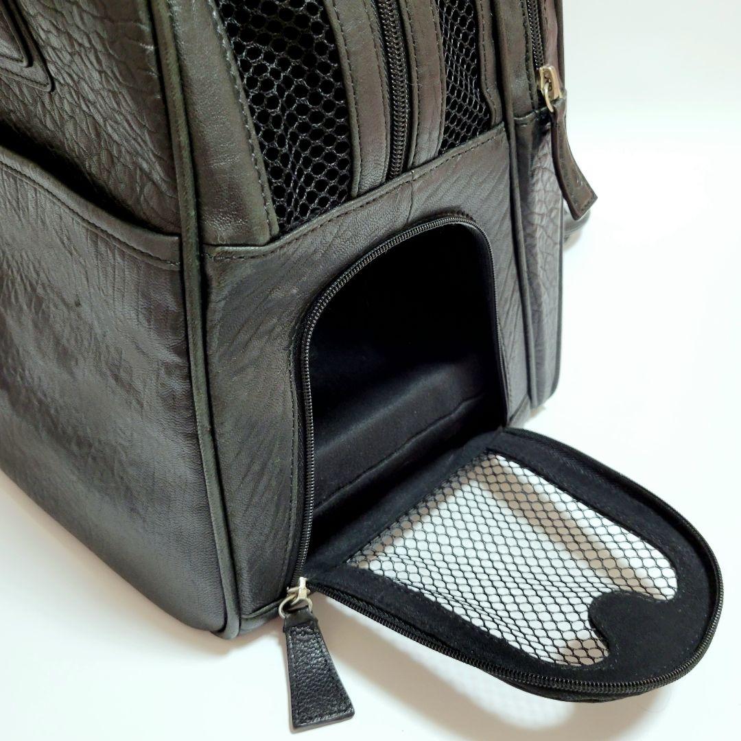 Lucy's Luxuries】レザーキャリーバッグ ブラック ユニセックス