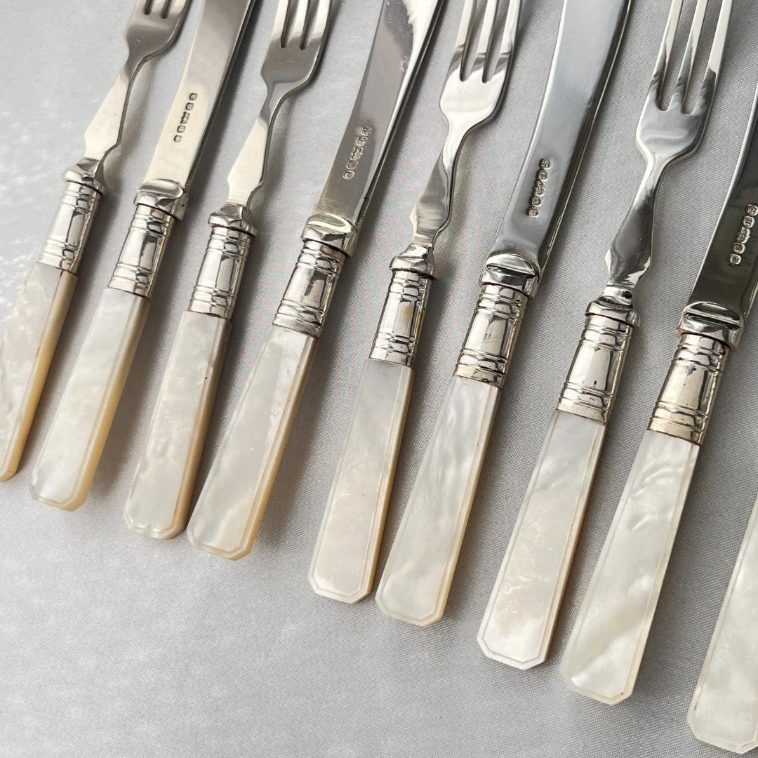 I S Greenberg】【白蝶貝】デザート / フルーツセット ケース