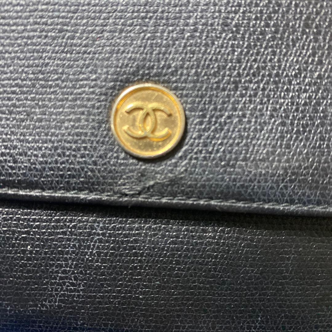 専用 CHANEL コンパクトウォレット ブラック　黒　ココボタン