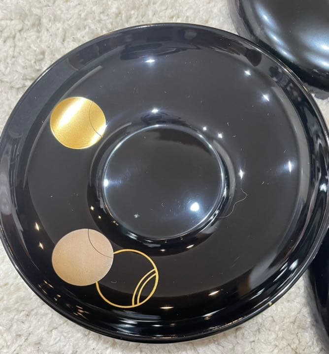 輪島塗 加藤正 極上本堅地 茶托 五客揃い箱入り未使用