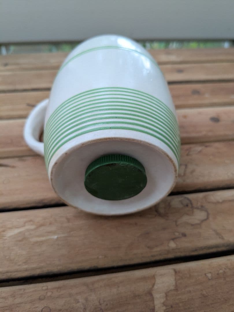 アンティーク フラワー用ポット 小麦粉入れ かわいい 陶器 デザイン