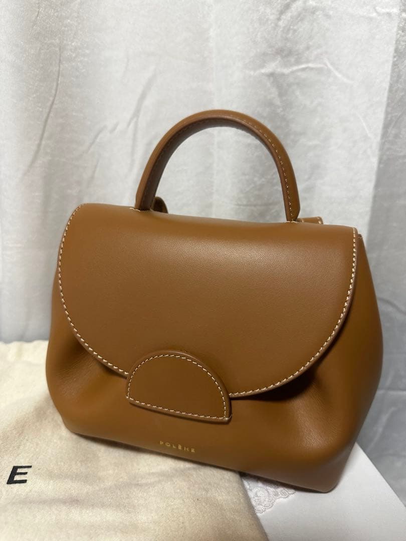 POLENE Numero Un Nano エディション　スムース　キャメル Polène | Bag - Numéro Un Nano - Smooth Camel – Polène EU