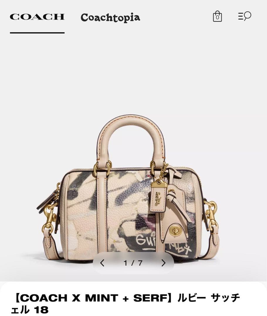 【超美品】COACH ×MINT+SERF ルビーサッチェル 18