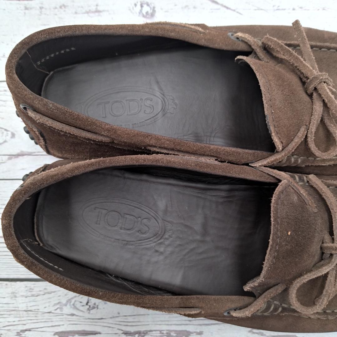 TOD'S　トッズ　28　スリップオン　ドライビングシューズ　スエード　モカシン