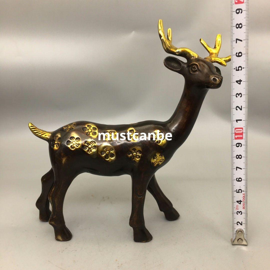 銅器 梅花鹿 応接間 玄関 茶室 文机 開運 風水 装飾品 工芸品 置物