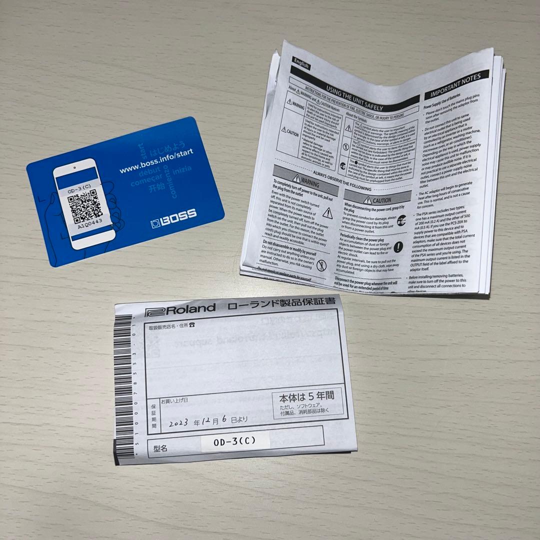 【元箱・保証書付き】BOSS OD-3【おーちゃん様】