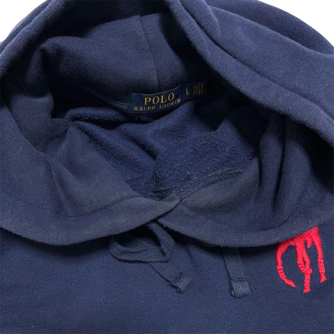 ポロ ラルフローレン ビッグポニー刺繍 プルオーバー パーカー ネイビー L