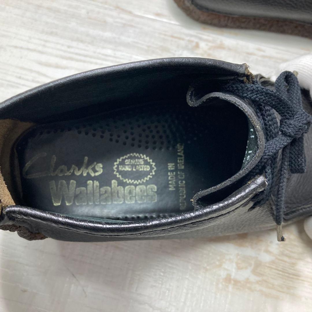 希少 クラークス Clarks ワラビー27cm 黒 レザー 本革 アイルランド
