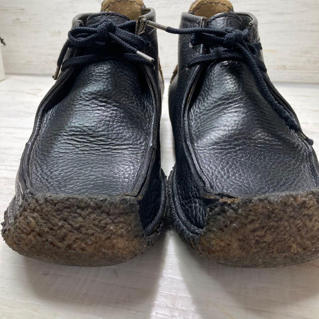 希少 クラークス Clarks ワラビー27cm 黒 レザー 本革 アイルランド