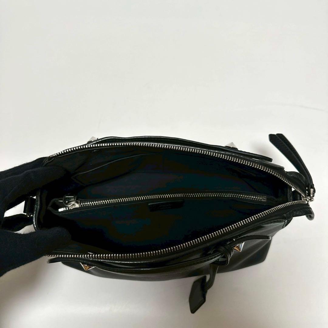 u25【極美品】保存袋付フェンディバイザウェイ　ミディアム黒2wayショルダー.