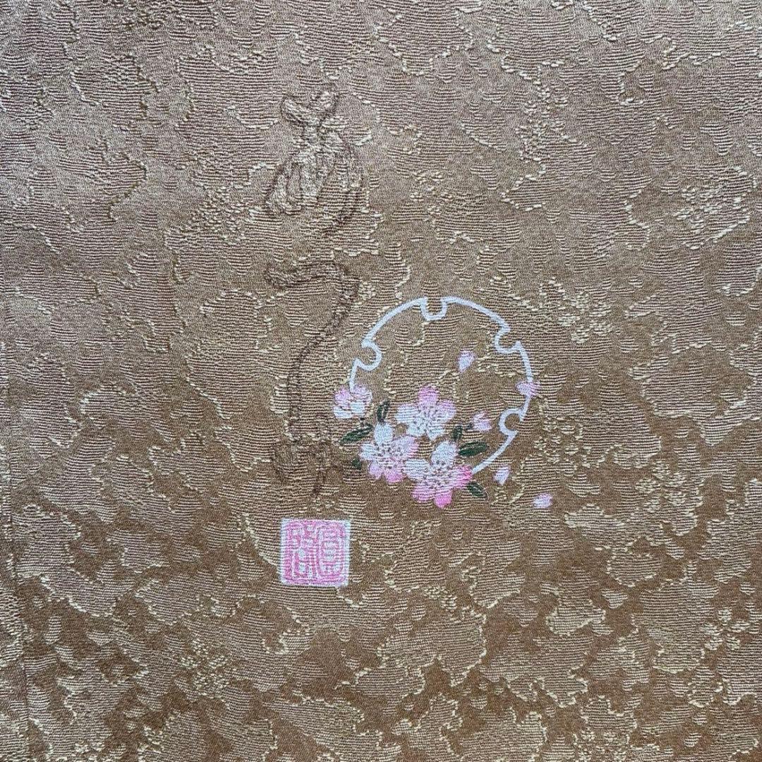 色無地 正絹 トールサイズ ぼかし さが美 雪輪 落款有り 着物 色無地 正絹