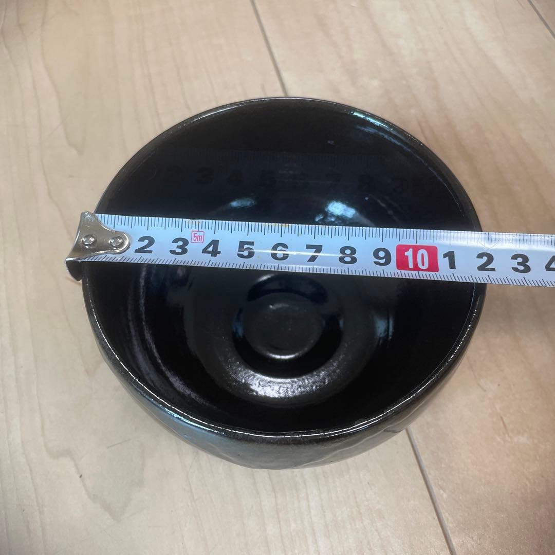 薩摩焼 野崎錦正造 黒釉茶碗茶 抹茶碗 骨董1-4