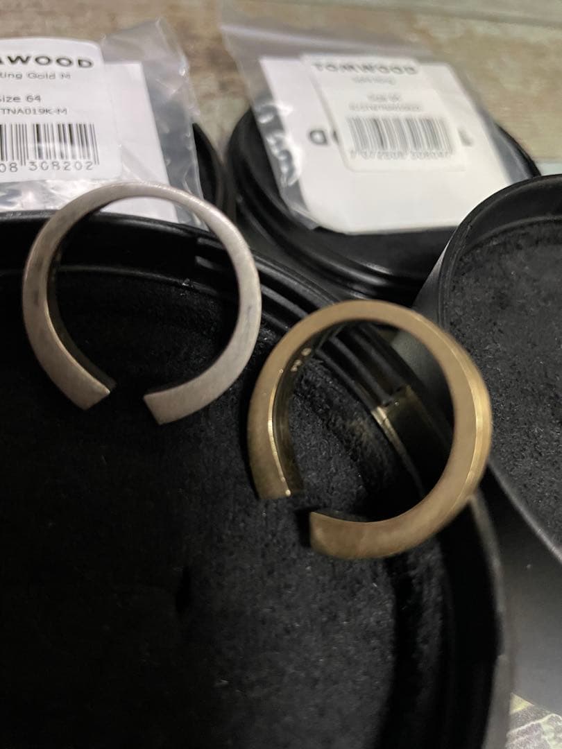 トムウッド TOM WOOD Split Ring ゴールド&シルバー2点セット