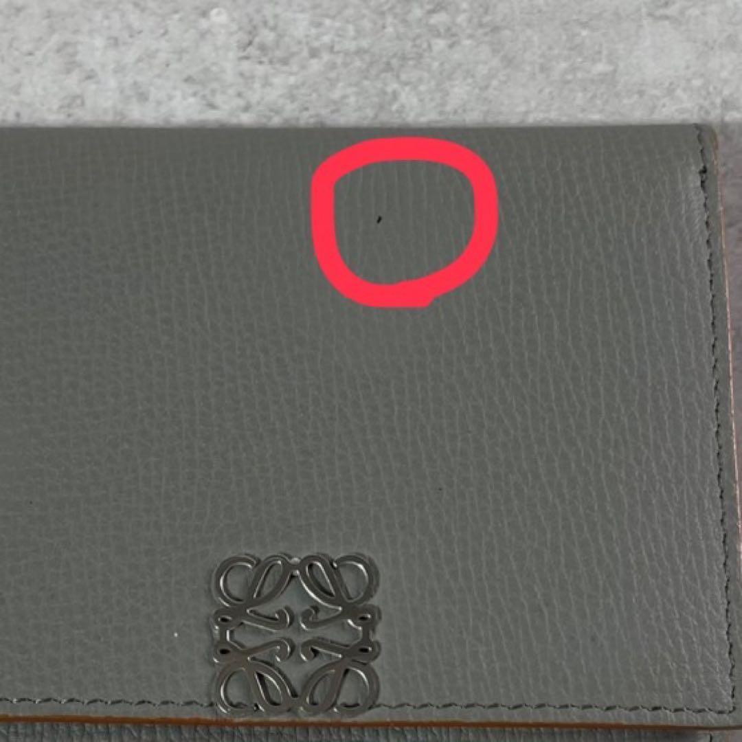 【大人気】 ロエベ トライフォールド アナグラム タン 三つ折り財布 グレー