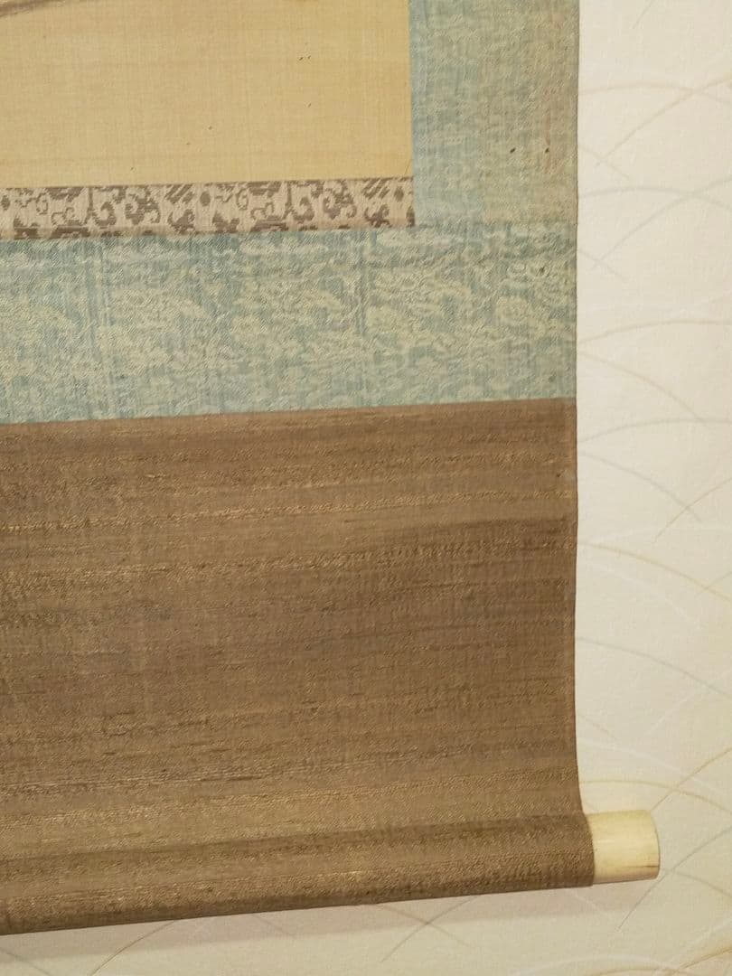 ♥とても古い　掛軸　【義方】　人物画　掛け軸　骨董　古玩　中国