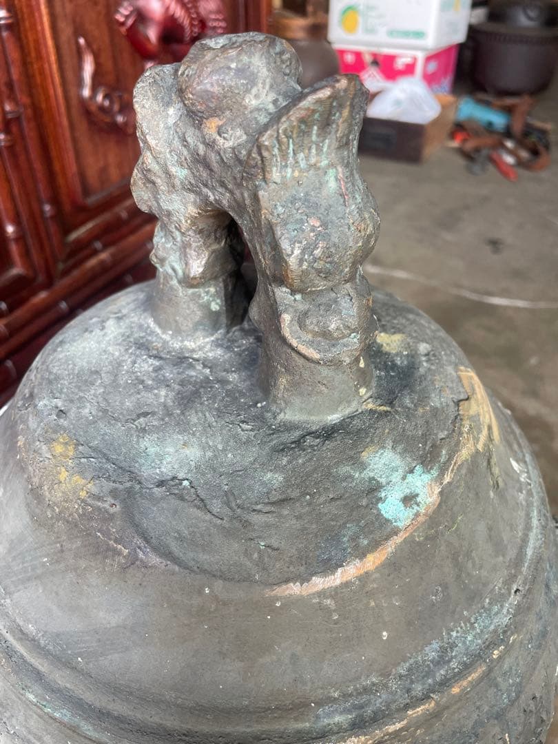 喚鐘 古銅 工芸品 熊平特製古銅 仏教美術 時代物 古美術 釣鐘 銅製 青銅