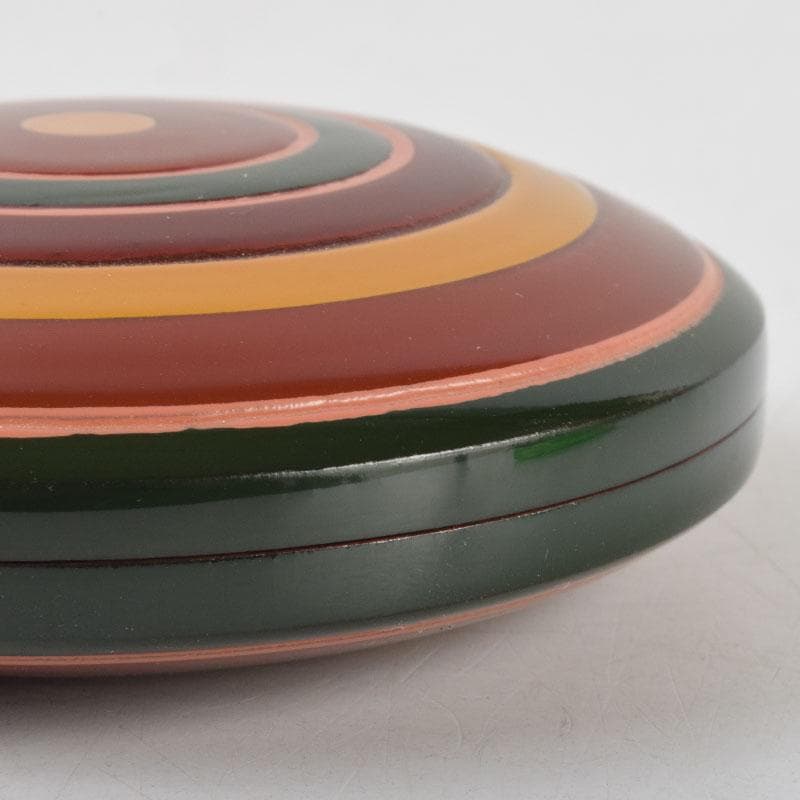 茶道具　中村香鳳作　独楽塗　香合　共箱　V　8566