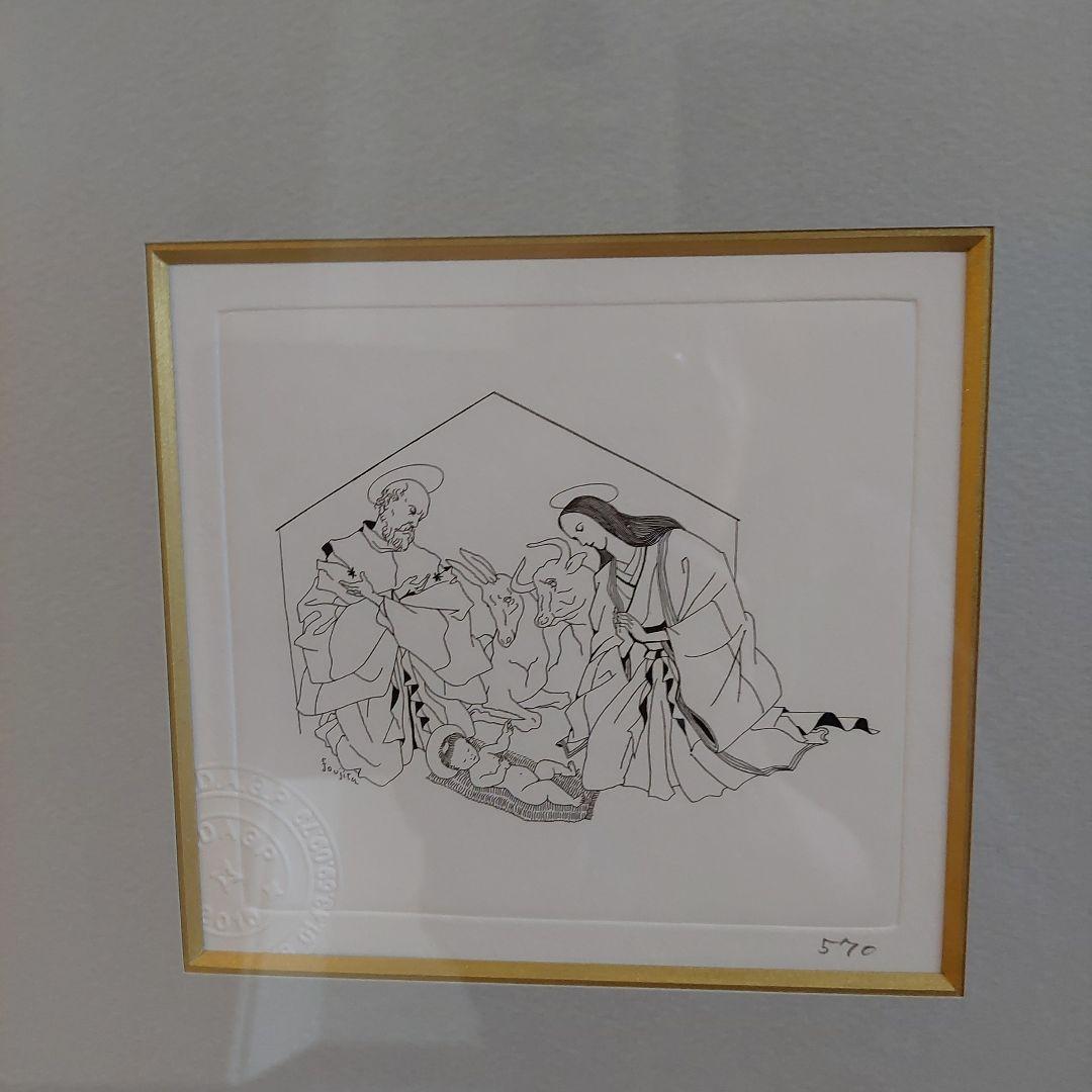 藤田嗣治 版画 キリストの誕生
