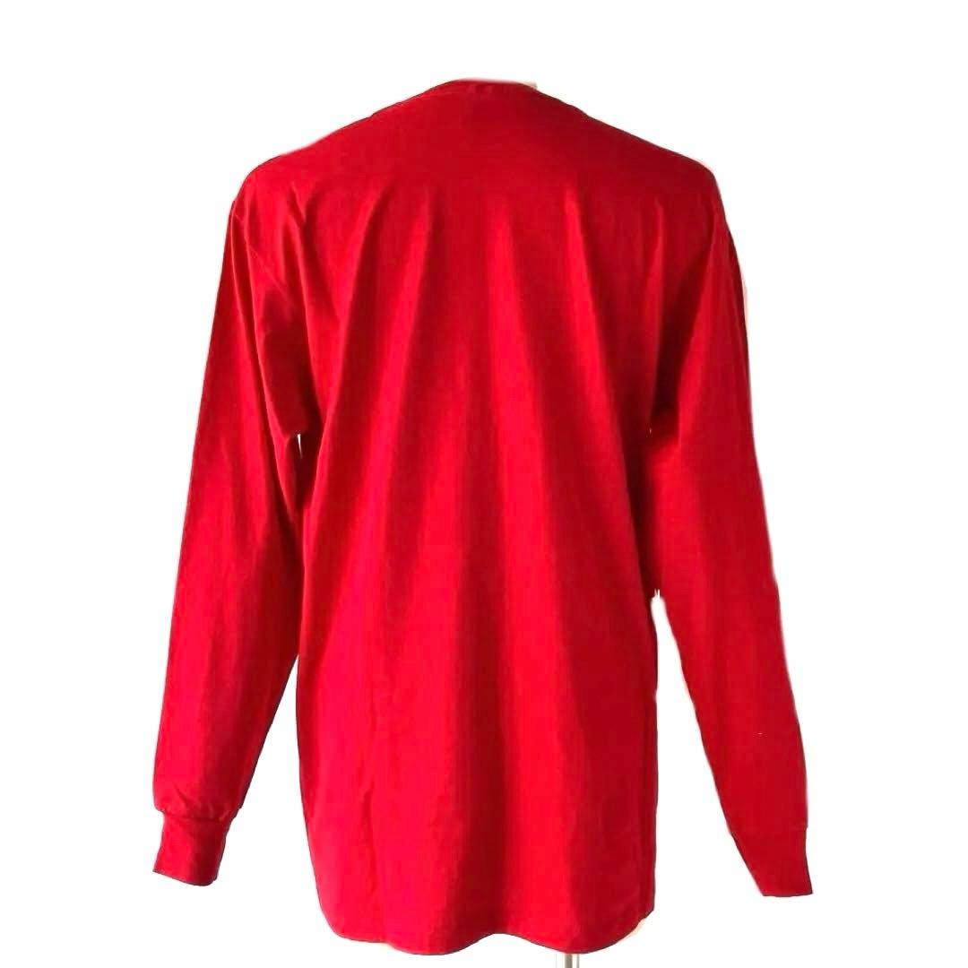 OLD STUSSYステューシー ロンT SSリンクUSA製レッド銀タグ L