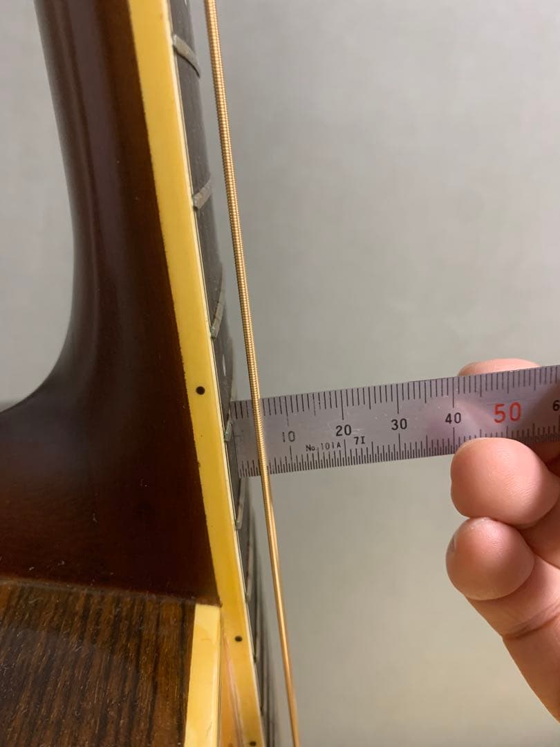 アコースティックギター Yamaki No.135 トップ単板 割れ修復あり