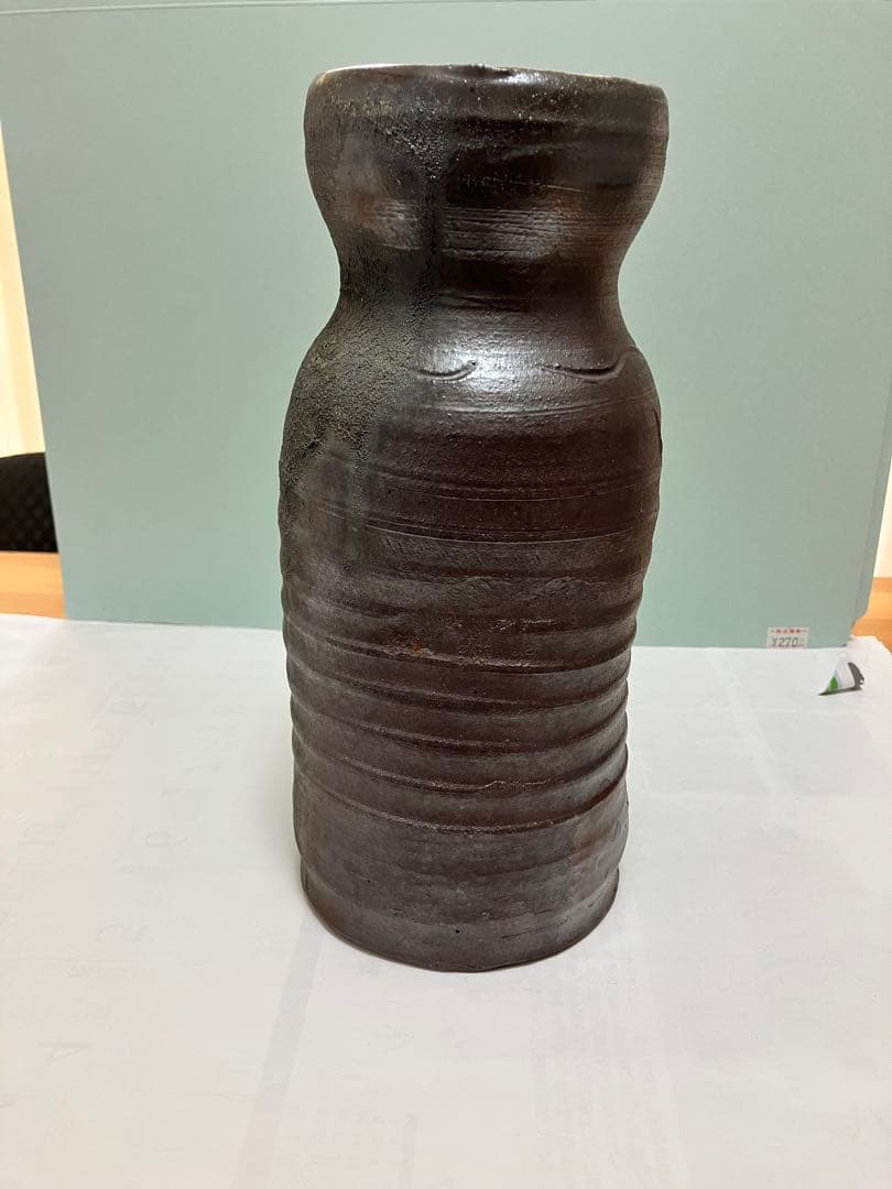 沖縄 琉球焼の名工【故】宮城勝臣作 壺 花器 やちむん ヤチムン （壺屋