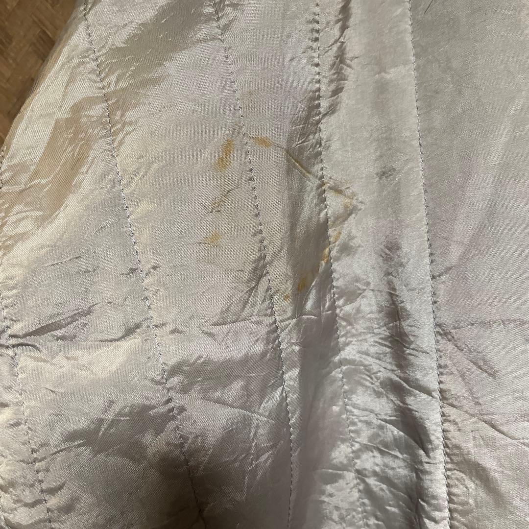 90s ヴィンテージ ナイロン中綿 ロングコート 黒