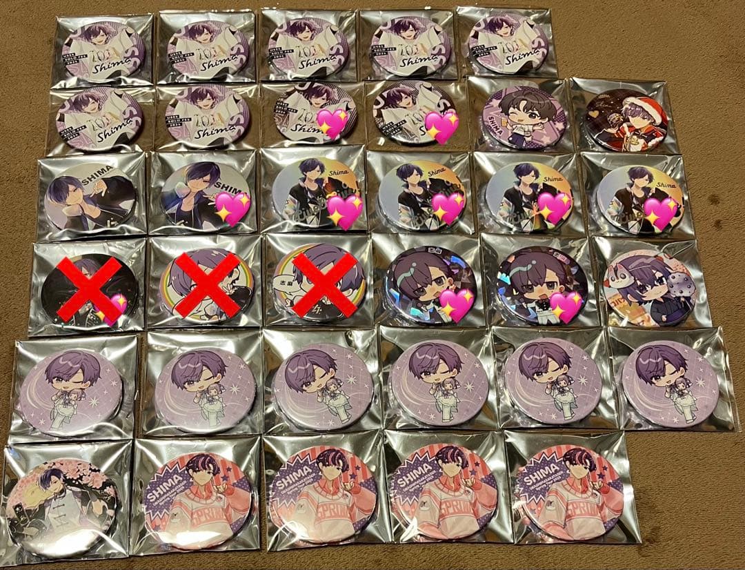 浦島坂田船　缶バッジ　うらたぬき　志麻　となりの坂田。　あほの坂田。　センラ