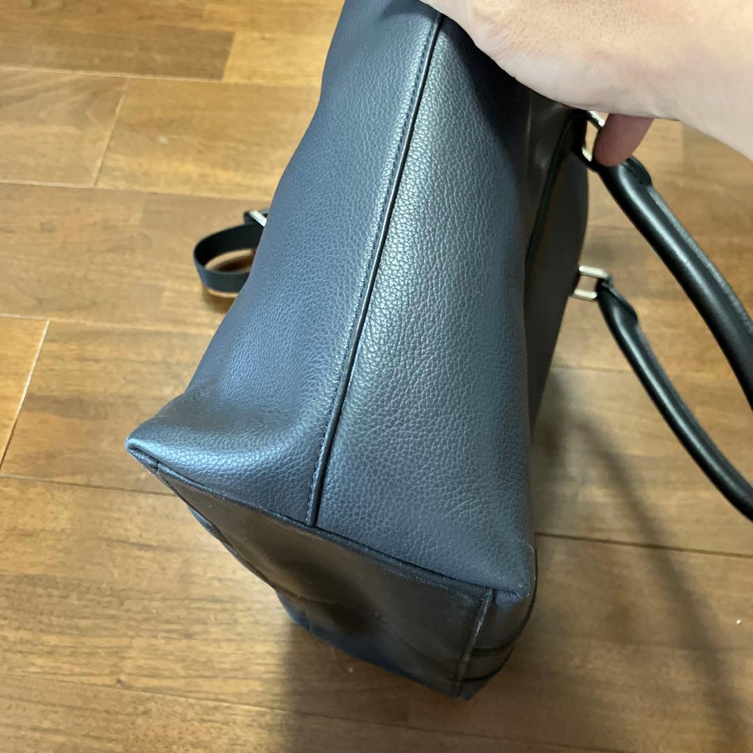 COACH ネイビー ブラック ビジネスバッグ