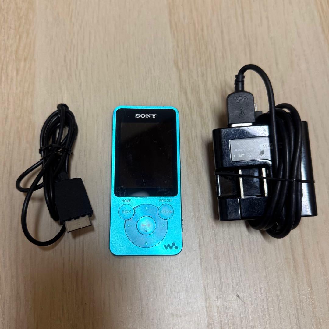 SONY ウォークマン 青 USBケーブル 充電器付き【動作確認済み】 - メルカリ