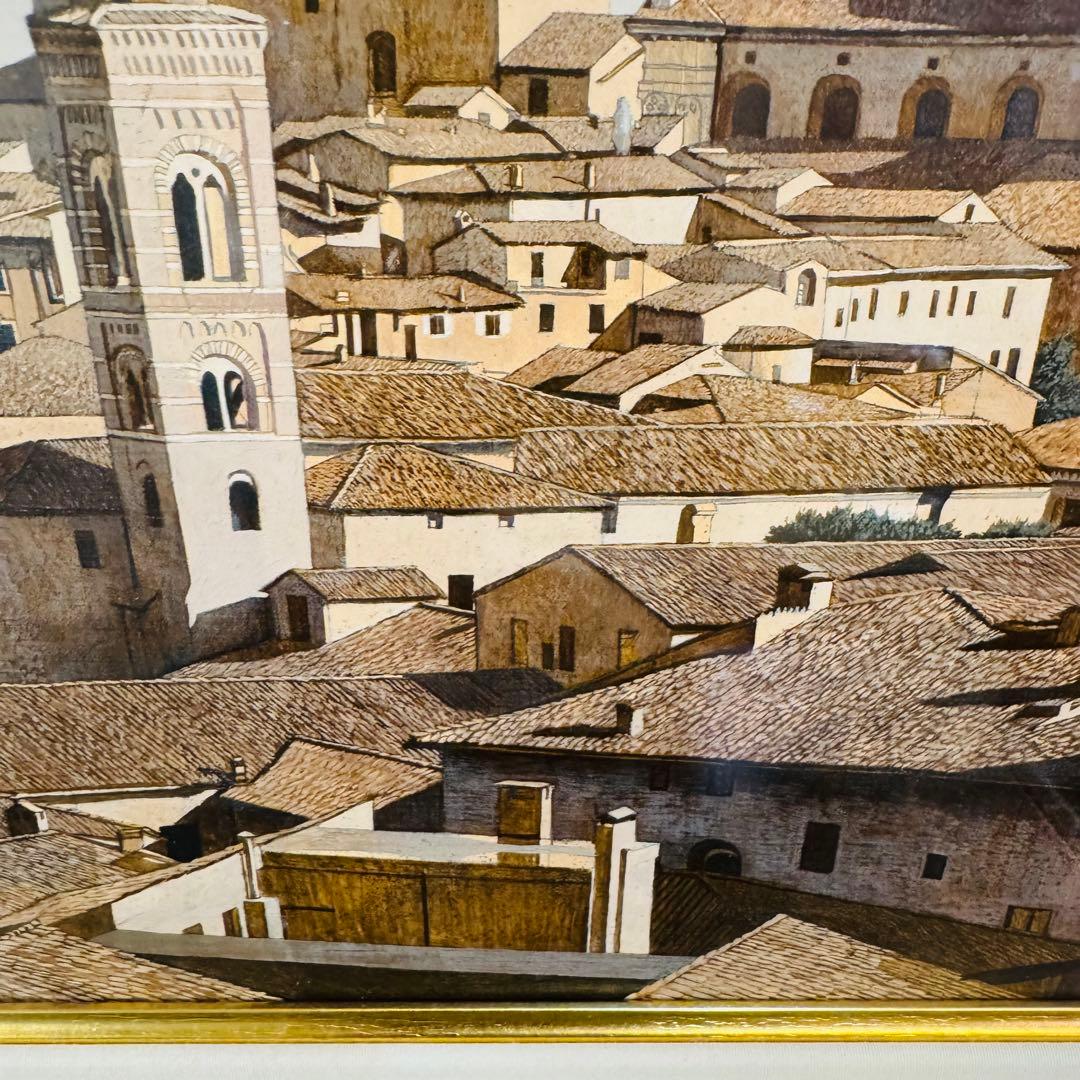 M10号 山本桂右「ウルビーノ」 作家直筆サイン アート 限定 油絵