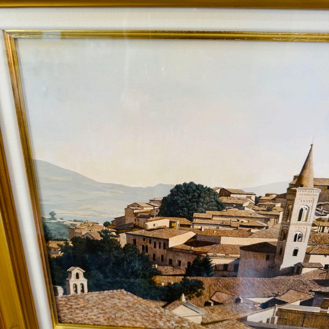 M10号 山本桂右「ウルビーノ」 作家直筆サイン アート 限定 油絵