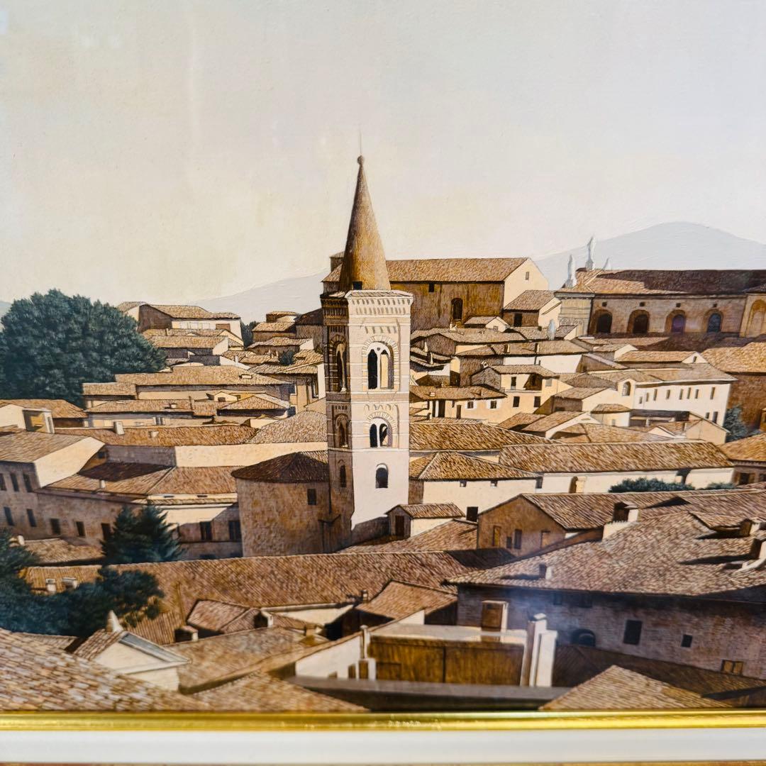 M10号 山本桂右「ウルビーノ」 作家直筆サイン アート 限定 油絵