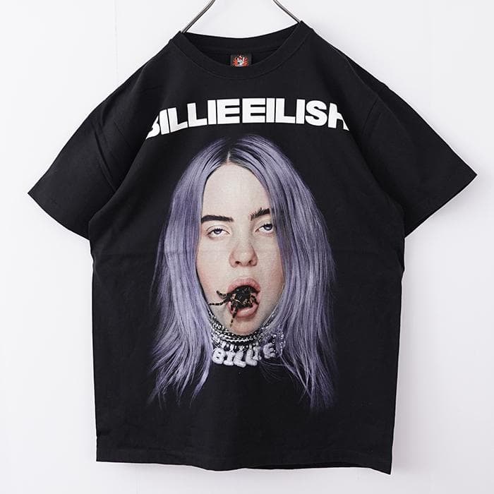 ビリーアイリッシュ プリントTシャツ バンドT ツアーT M 黒 8135