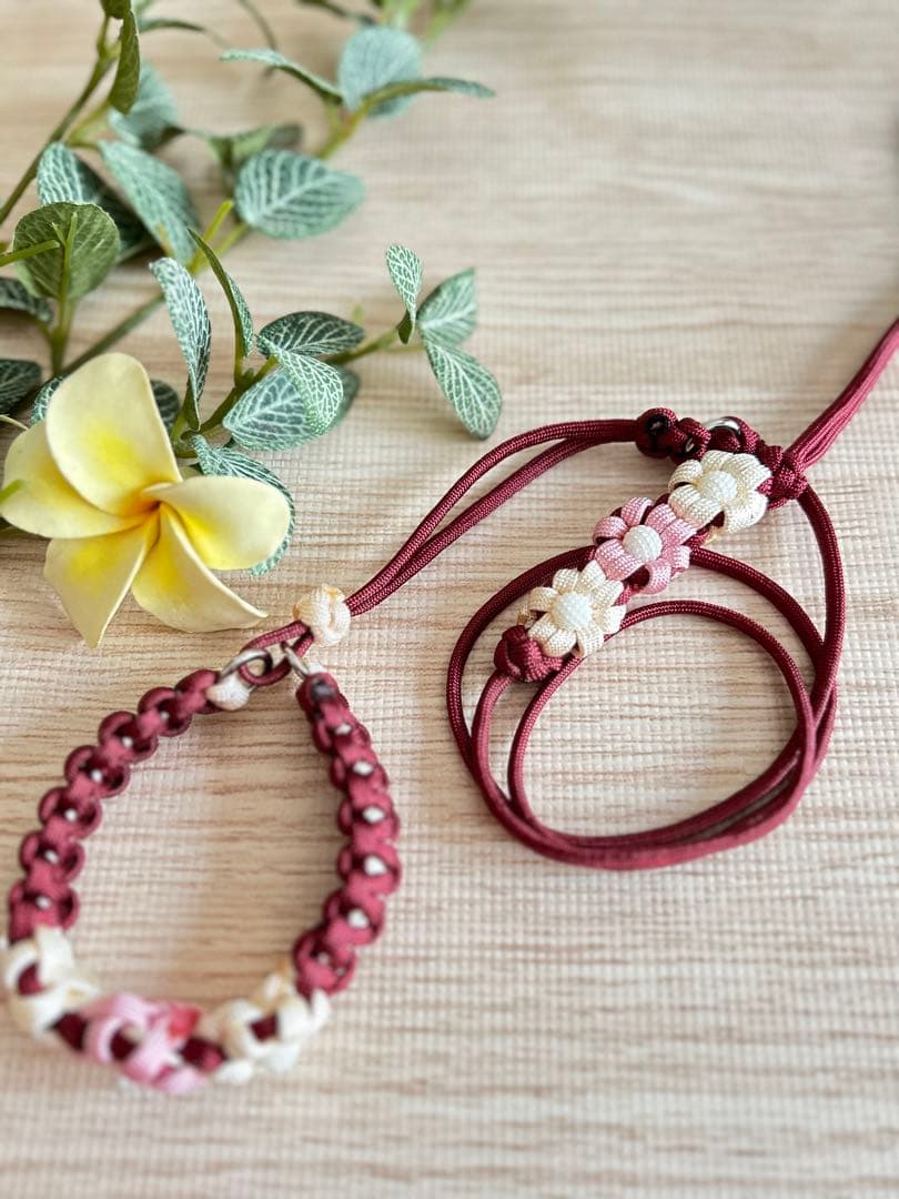 パラコードリード&首輪一体型 ハーフチョーク No.119 パラ コード 首輪