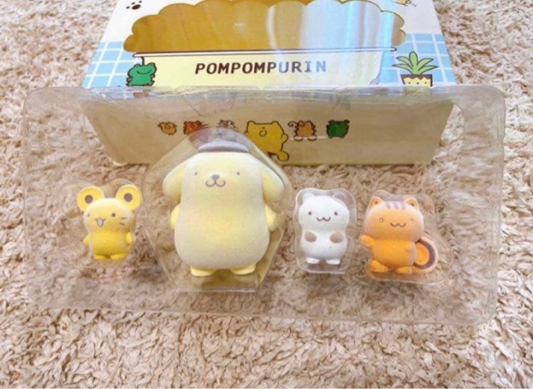 激レア！廃盤品　サンリオ　ポムポムプリン フロッキーマスコットセット　フィギュア
