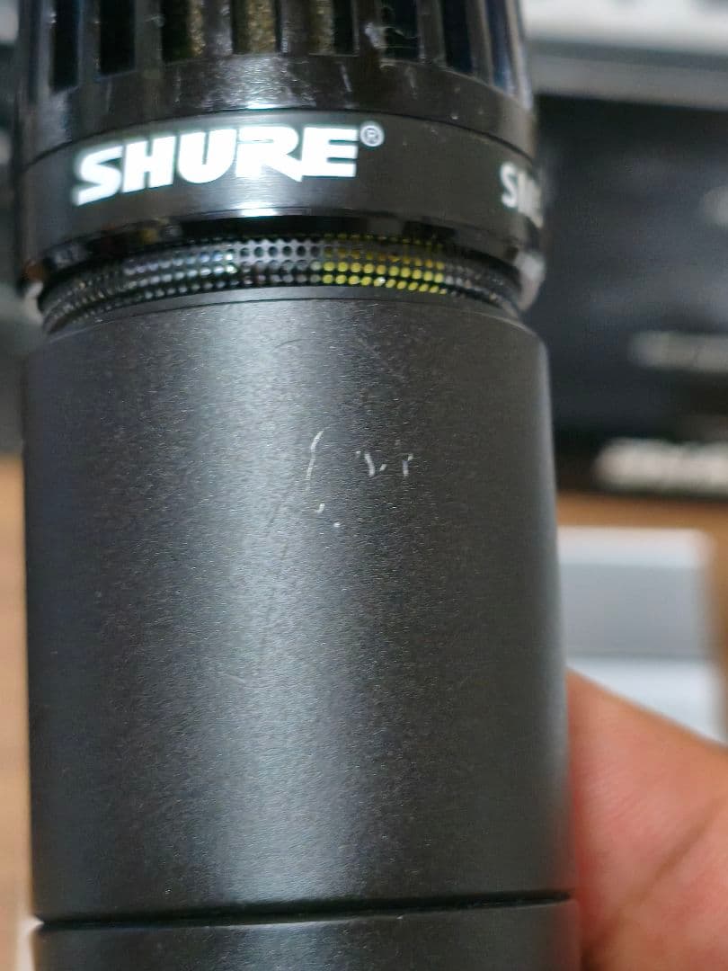 SHURE SM57 ダイナミックマイク (美品) + SHURE ポップガード