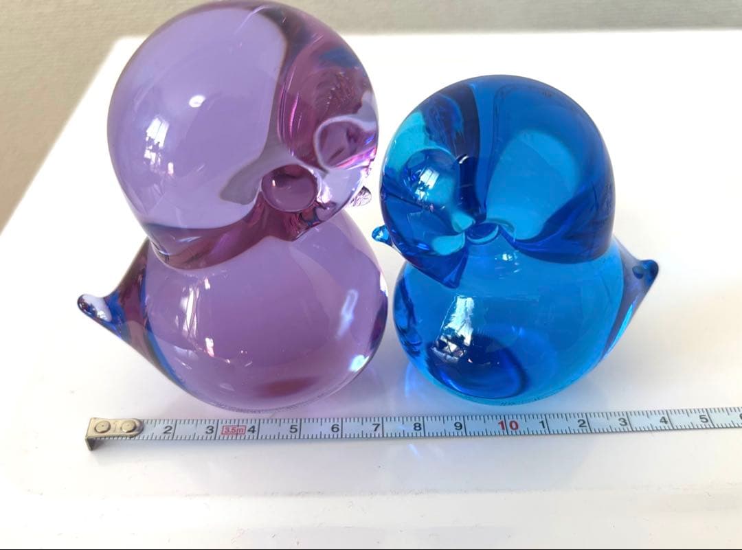 FMkonstglasコンストグラス】ガラス製 鳥の置物 ペーパーウエイト 美術
