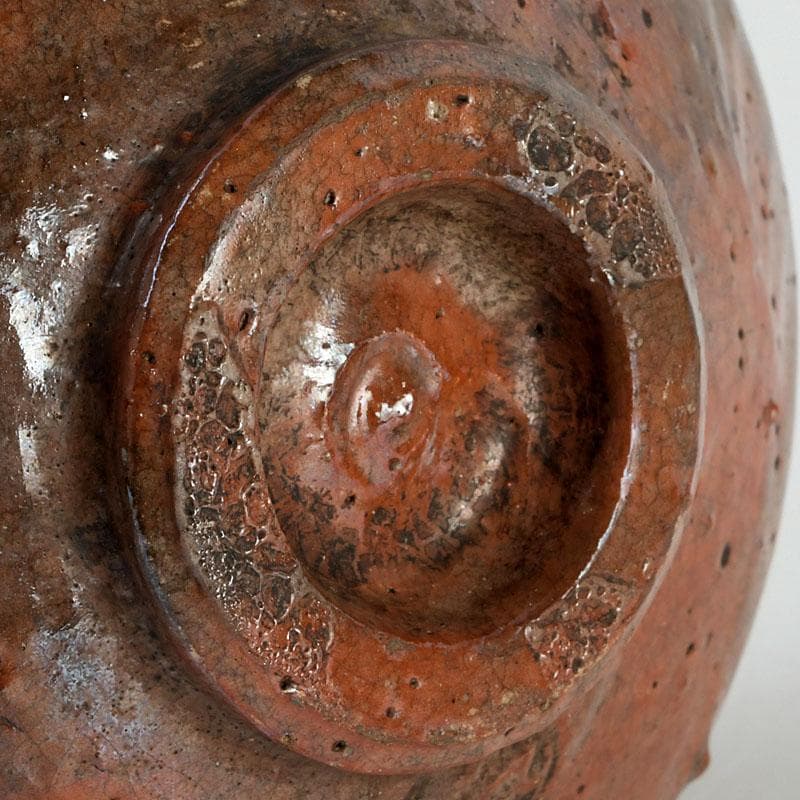 茶道具 楽吉左衛門 赤楽茶碗 共箱 V 9751