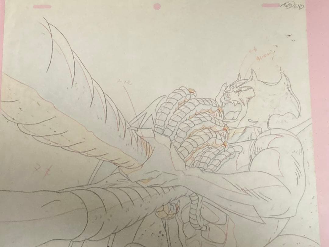 OVA●デビルマン● 直筆レイアウト+ 動画 セット 小松原一男 作画(セル画)