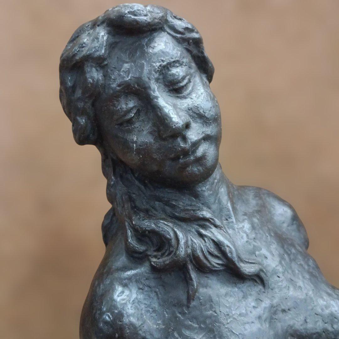 4245）樹脂製ブロンズ風の裸婦像 銘あり 高さ約40cm