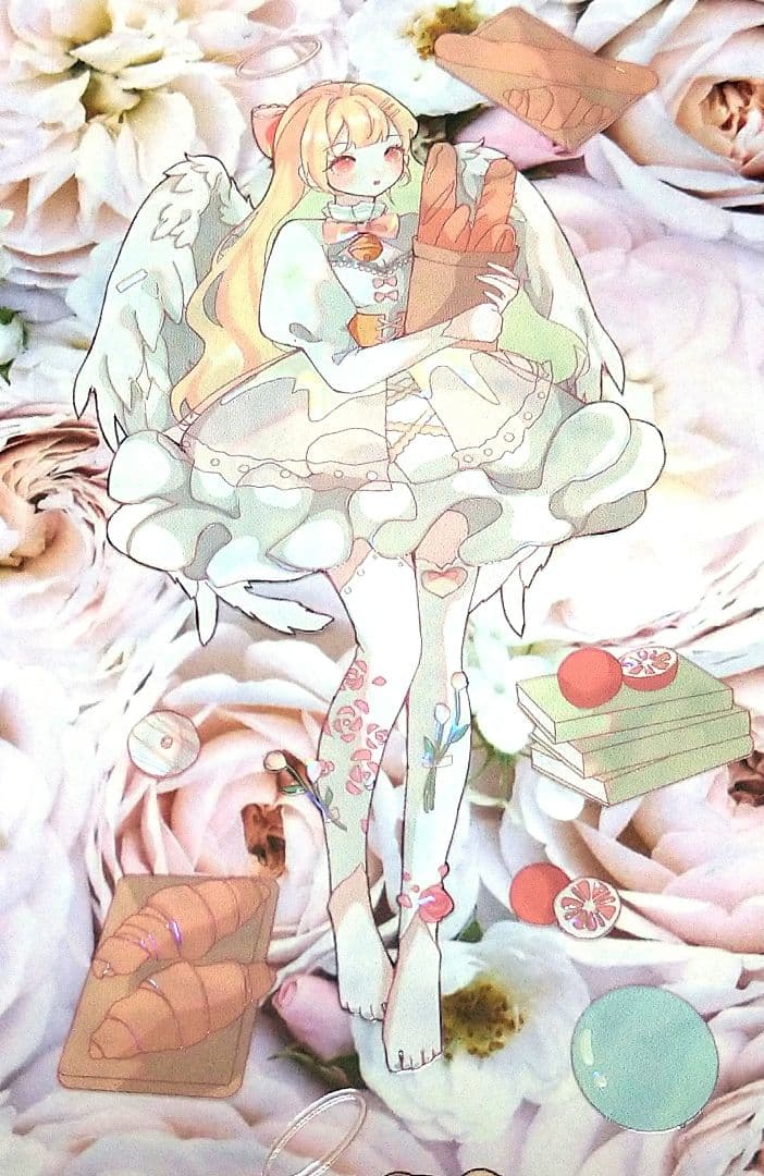 J469＃天使夜餐(贝壳光)阅后即焚切り売り海外人物マステ女の子