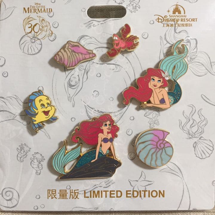 上海ディズニー LE500 リトルマーメイド アリエル ピンバッジ ピンバッチ
