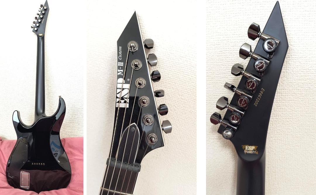 美品　ESP　M-II　CTM　NT/E#　BK　エレキギター　ギター