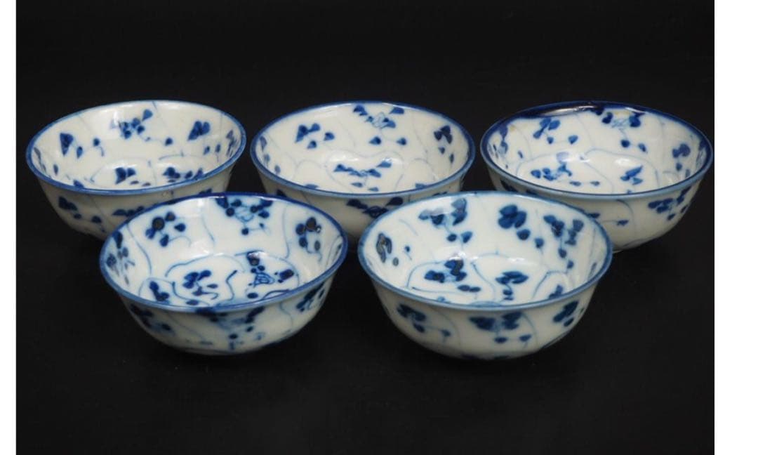 送料無料 清時代 青華煎茶碗5客 口径8.7cm 茶道具の通販はau PAY