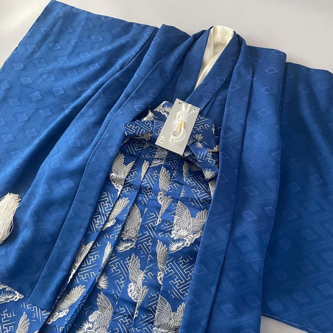 美品　七五三　男の子　5歳　7歳向き　正絹　羽織　お着物　袴セット